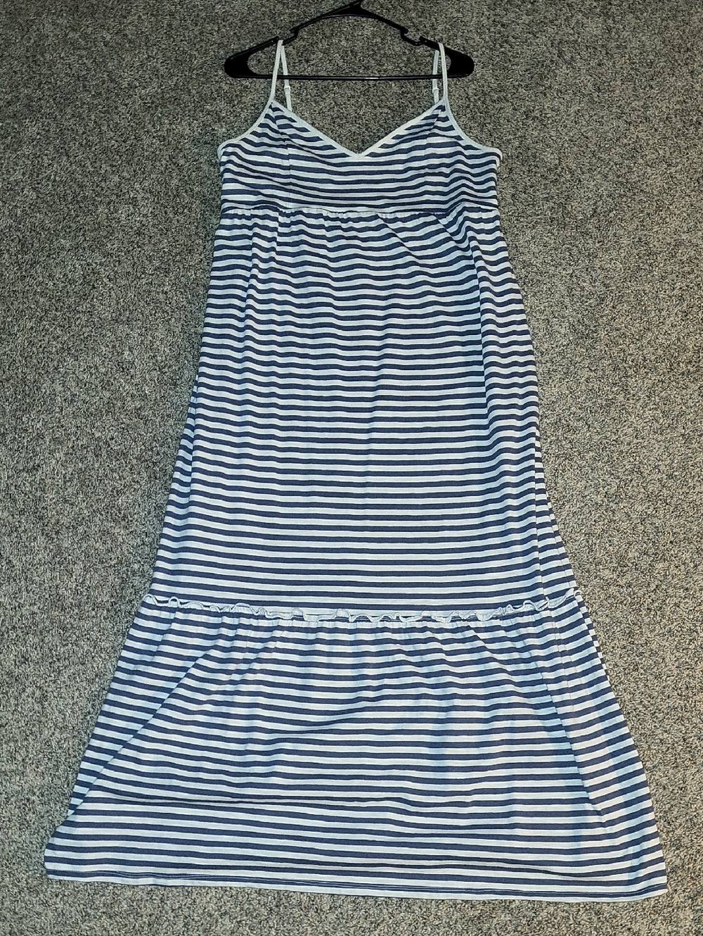 SALE--SO Blue  and White Striped Tank Top